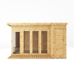 12 x 8 Premium Garden Room Summerhouse With Side Shed - Rogey