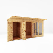 14 x 6 Maine Pent Summerhouse + Side Shed - Rogey