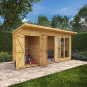 14 x 6 Maine Pent Summerhouse + Side Shed - Rogey