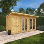 14 x 6 Maine Pent Summerhouse + Side Shed - Rogey