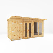 14 x 6 Maine Pent Summerhouse + Side Shed - Rogey