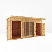 14 x 6 Maine Pent Summerhouse + Side Shed - Rogey