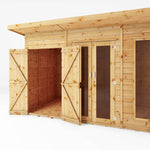 14 x 6 Maine Pent Summerhouse + Side Shed - Rogey