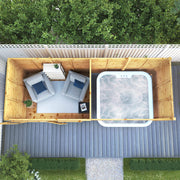 16 x 6 Maine Pent Summerhouse + Patio Area - Rogey