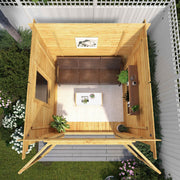 2.4m x 2.4m Pent Log Cabin - 19mm - Rogey