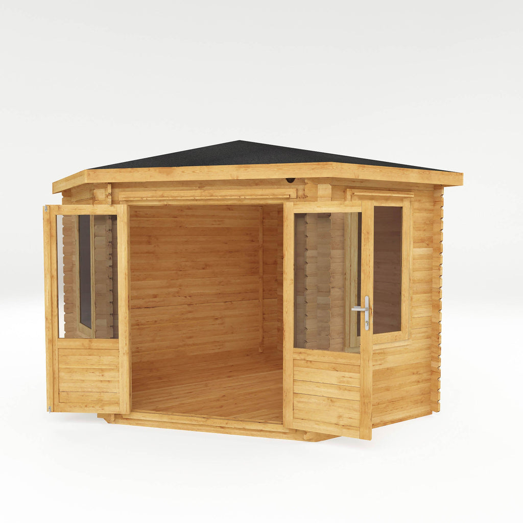 3m x 3m Corner Log Cabin - 28mm – Rogey