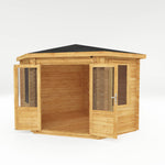 3m x 3m Corner Log Cabin - 34mm - Rogey
