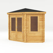 3m x 3m Corner Log Cabin - 34mm - Rogey