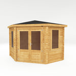 3m x 3m Corner Log Cabin - 34mm - Rogey