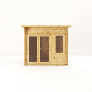 3m x 3m Curved Roof Log Cabin - 44mm - Rogey