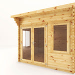 3m x 3m Curved Roof Log Cabin - 44mm - Rogey