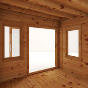 3m x 3m Curved Roof Log Cabin - 44mm - Rogey