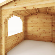 3m x 3m Log Cabin Gazebo - 28mm - Rogey