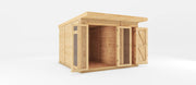 3m x 3m(D) Insulated Garden Room with Side Shed - Rogey