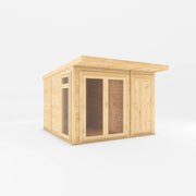 3m x 3m(D) Insulated Garden Room with Side Shed - Rogey