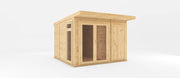 3m x 3m(D) Insulated Garden Room with Side Shed - Rogey