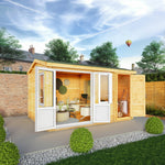 4.1m x 3m Home Office Elite - 44mm (UPVC Windows & Door) - White - Rogey