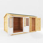 4.1m x 3m Home Office Elite - 44mm (UPVC Windows & Door) - White - Rogey