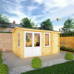 4.1m x 3m Home Office Elite - 44mm (UPVC Windows & Door) - White - Rogey