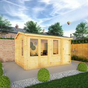 4.1m x 3m Home Office Elite With Side Shed - 34mm - Rogey