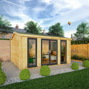 4.5m x 3.5m Home Office Studio - 44mm (UPVC Windows & Door) - Grey - Rogey