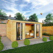 4.5m x 3.5m Home Office Studio - 44mm (UPVC Windows & Door) - Grey - Rogey