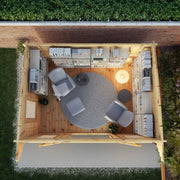 4m x 3m Curved Roof Log Cabin - 44mm - Rogey