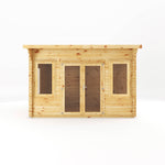 4m x 3m Curved Roof Log Cabin - 44mm - Rogey