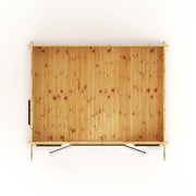 4m x 3m Curved Roof Log Cabin - 44mm (UPVC Windows & Door) - Grey - Rogey