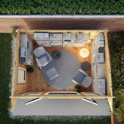 4m x 3m Curved Roof Log Cabin - 44mm (UPVC Windows & Door) - Grey - Rogey