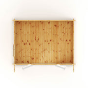 4m x 3m Curved Roof Log Cabin - 44mm (UPVC Windows & Door) - White - Rogey