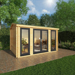 4m x 3m Home Office Studio - 44mm (UPVC Windows & Door) - Grey - Rogey