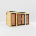 4m x 3m Home Office Studio - 44mm (UPVC Windows & Door) - Grey - Rogey