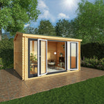 4m x 3m Home Office Studio - 44mm (UPVC Windows & Door) - Grey - Rogey