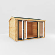 4m x 3m Home Office Studio - 44mm (UPVC Windows & Door) - Grey - Rogey