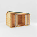 4m x 3m Home Office Studio - 44mm (UPVC Windows & Door) - Oak - Rogey