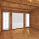 4m x 3m Home Office Studio - 44mm (UPVC Windows & Door) - White - Rogey