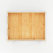 4m x 3m Studio Pent Log Cabin - 44mm (UPVC Windows & Door) - White - Rogey