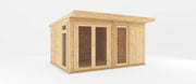 4m x 3m(D) Insulated Garden Room with Side Shed - Rogey