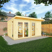 4m x 3m(D) Insulated Garden Room with Side Shed - Rogey