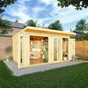 4m x 3m(D) Insulated Garden Room with Side Shed - Rogey