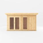 4m x 3m(D) Insulated Garden Room with Side Shed - Rogey