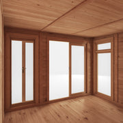 4m x 3m(D) Insulated Garden Room with Side Shed - Rogey