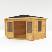 4m x 4m Corner Log Cabin - 44mm - Rogey