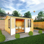 4m x 4m Home Office Elite - 44mm (UPVC Windows & Door) - Grey - Rogey