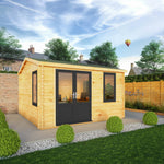 4m x 4m Home Office Elite - 44mm (UPVC Windows & Door) - Grey - Rogey