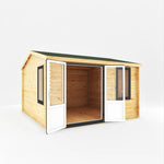 4m x 4m Home Office Elite - 44mm (UPVC Windows & Door) - Grey - Rogey