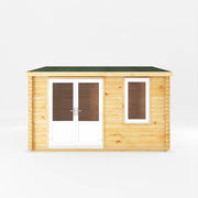 4m x 4m Home Office Elite - 44mm (UPVC Windows & Door) - White - Rogey