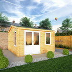4m x 4m Home Office Elite - 44mm (UPVC Windows & Door) - White - Rogey