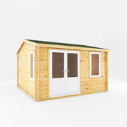 4m x 4m Home Office Elite - 44mm (UPVC Windows & Door) - White - Rogey